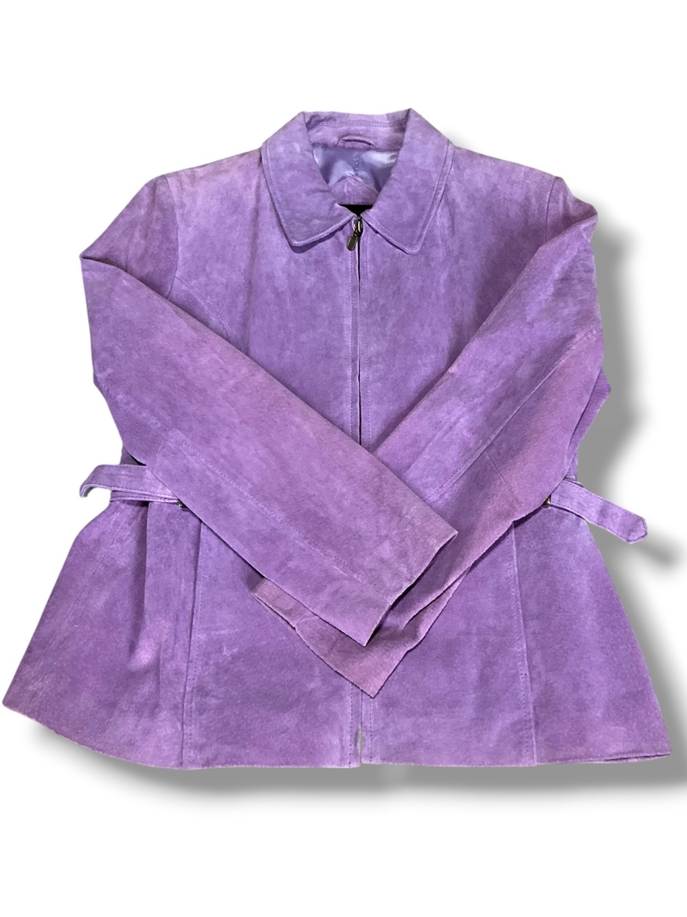 Relativity Lavender Suede Zip-Front Jacket - Picture 8 of 9